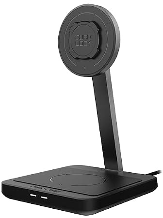 Quad Lock Dual Desktop trådlös laddare för telefoner och tillbehör med 30W strömadapter