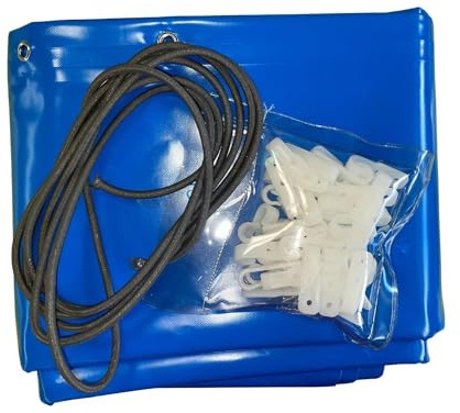 Bâche hivernage Piscine Hors Sol Gré Sunbay Canelle 2-535 x 335 cm - Toile PVC 640 g/m² Bleu - Couverture Hiver