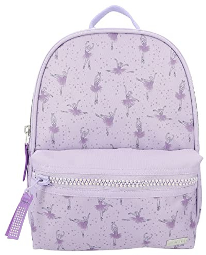Depesche 12250 TOPModel Kinderrücken in Violett, mit Ballettmotiv und glitzerndem Reißverschluss, Tasche mit verstellbaren Trägern