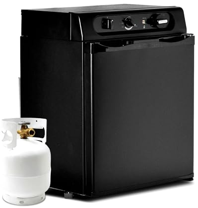 Smad Gas Fridge 40L, 3 Way Camping Fridge 12V 240V, Absorption, Slient | Campervan, Caravan, RV, Motorhome, Off-Grid, Hotel - Quiet 0dB, Gas-Efficient