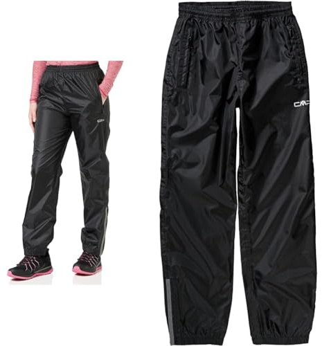 CMP - Regenhose für Damen, Schwarz, D40 & Jungen Für Kinder Regenhose, Schwarz, 164 EU