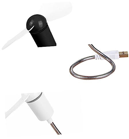Cabilock Ventilador Usb Mini Cuello De Cisne Flexible Diseño Silencioso 4 Unidades Enfriamiento