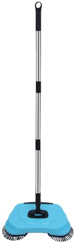 Jubepk Manual Push Carpet Sweeper Pet Hair Broom Non Electric Floor Cleaning Manual Carpet Floor Sweeper with Horsehair, Carpet Roller Brush Pretty