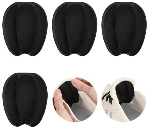 Lot de 2 paires de grands coussinets de langue en feutre doux et auto-adhésifs - Réducteur de taille - Coussin de langue antidérapant pour chaussures lâches - Coussin de langue en feutre pour homme et