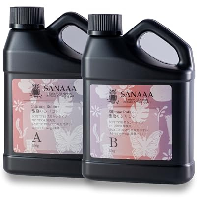 SANAAA Flüssiges Silikon Kautschuk Formen Zum ießen, 1:1 Mischungsverhältnis 5A Silikon für Silikonformen, Harzformen, Kerzenformen, DIY Harzformen(1100 gr)
