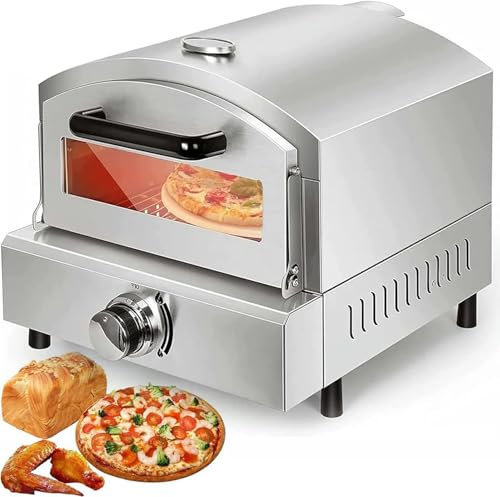 XSDAJSD Forno Elettrico per Pizza, Forno tostapane a cassetto in Acciaio Inox da 2000 W, Forno per Pizza Commerciale, Temperatura Uniforme a 360°, fornaio per Pizza, pizzaiolo, Forno per Pizza a Gas