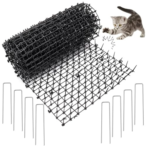 Dornengitter Gegen Katzen 30x200cm Katzenabwehr Matte Anti Katzen Katzenschreck für Garten Innen Außen Dornengitter