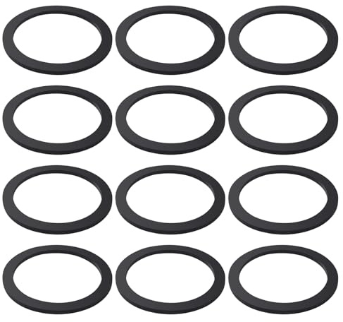 Lyeteung 12 Pièces 56x45x2 mm Plats Joint D'écoulement de lavabo, Rondelles en Silicone pour Plomberie, Joints pour Siphon, pour Tuyau de Vidange de Cuisine