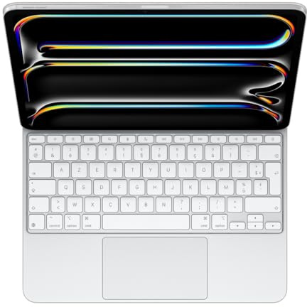 Apple Magic Keyboard (für iPad Pro 12,9-zoll 3-6 Gen) (QWERTZ Deutsch) Weiß (Generalüberholt)
