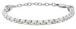 Breil, Collezione Rubus, Bracciale Uomo, Box Chain in Acciaio Lucido con Maglie Lavorate, Chiusura a Moschettone, Lunghezza Regolabile fino a 23 cm, Idea Regalo Uomo