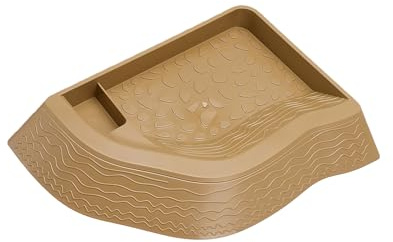 JTQYFI Ciotola per l'acqua e l'alimentazione per rettili Ciotola per crogiolarsi dal Design Diviso per Tartarughe Lucertole Habitat Multiuso Mangiatoia da Bagno per rettili
