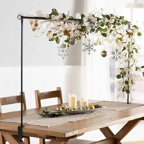 Over The Table Rod Stand with Clamps | Table Arch Stand | Adjustable Metal Arch Display Stands for Tabletop Backdrops, Garland, Balloon Display, Weddings, Party Decoration