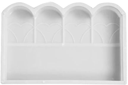 TINEASUR Stampo Crea Recinzioni e Cordoli Decorativi in Plastica Bianca per Steccato da Giardino Resistente e Lavabile, per Fai da Te per Esterni