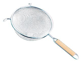 Metaltex - Colino Resistente con Doppia Rete e Manico in Legno, 23 cm