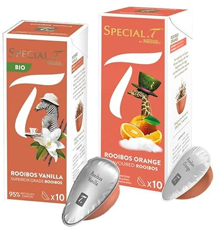 Original Special T - Rooibos Collection - 40 Kapseln / 2 Sorten für Nestlé Tee Maschinen - hier bestellen - Sortiment / Mix: Rooibos Bourbon Vanilla und Rooibos Orange