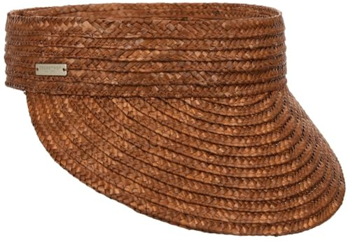 Seeberger Mia Sonnenvisor Damen/Kinder - Blendschutz Schirmkappe mit Schirm, Klettverschluss Sommer Frühling-Sommer - One Size braun