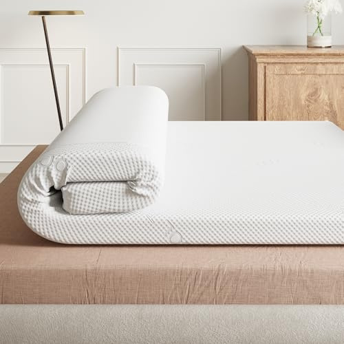 Visco Therapy Memory Foam, Firm Comfort, 3Inch (7.5cm) Mattress Topper with Free Luxury Cover (EU Single (90x200cm))