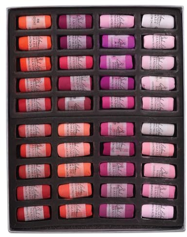 Jack Richeson 422964 Handgerollte weiche Pastellkreiden (40 Stück), Rot