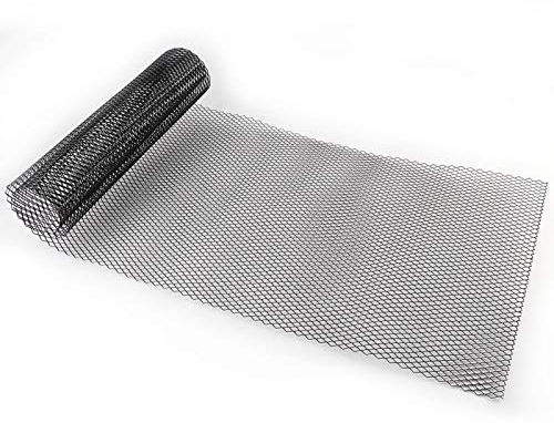 Fydun Griglie anteriori del radiatore Copertura del paraurti anteriore Copertura della griglia in rete Lega di alluminio nero 6 x 12 mm 11 x 25 mm