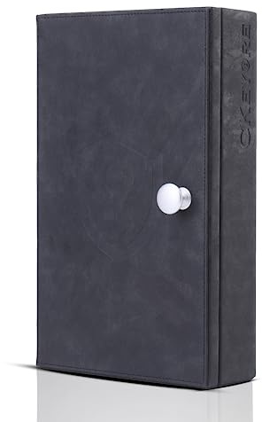 CKEYURE Premium XL PU-Leder Faraday Box für Autoschlüssel Wandmontage | Anti-Diebstahl Faraday Schlüsselanhänger-Schutz | Faraday Käfig | Autoschlüsselhalter | RFID-Schlüsselbox | Schlüsselanhänger