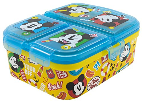 Stor Fiambrera infantil múltiple xl con 4 compartimentos de Mickey Mouse