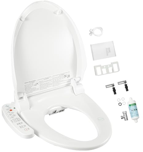 SHZICMY Bidet électrique, siège de toilette intelligent, toilettes chauffantes, nettoyage automatique, désodorisation automatique, température réglable, hygiénique