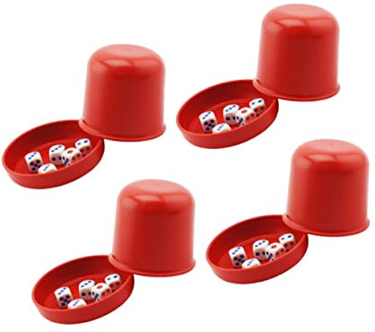 ibasenice Gobelet À Dés Épais avec Couvercle Transparent Anti-Triche Et 5 Dés 3.15 Pouces Accessoire De Jeu pour Ktv Bar Jeux De Société Amusants