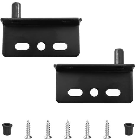 Bisagras pivotantes de puerta, bisagras ocultas resistentes con buje para puertas de madera, cajones, armarios de muebles, armario, escaparate (negro)