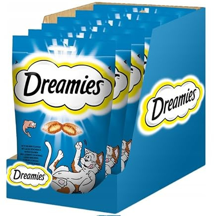 Dreamies Katzensnacks Katzenleckerlis Catnip mit Lachs 18 x 60g