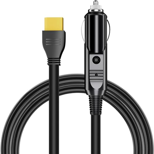 FOSSiBOT XT90 5M Auto Ladegerät KFZ Ladekabel Netzteil DC Adapter Car Charger für FOSSIBOT Tragbare Powerstation F2400 F3600 RV Solar Generator, 14AWG Zigarettenanzünder auf XT90 Stecker