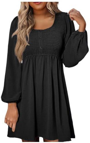 WVONIF Robe Soiree Noel Femme Robe Sweat Femme de Noël Hiver Longue à Capuche Hoodie Casual Pull Robes avec Poche Long Robes Manches Longues Robe Ronde Jupe Hiver Femme Grande Taille