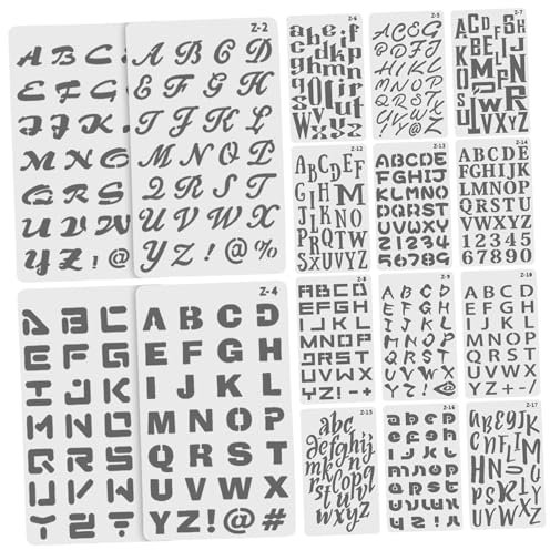 Operitacx 20stücke Wiederverwendbare Kunststoff Buchstaben Schablonen Zum Malen Basteln Scrapbooking Journaling DIY-projekte Alphabet Schablonen Mit Präzisen Ausschnitten