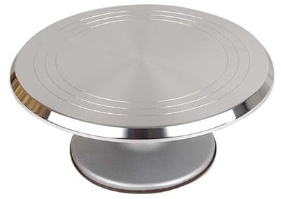 LATEAU Tornio per Ceramica,Ruota di Ceramica Piatto Girevole for Torte in Lega di Alluminio da 12 Pollici Tavolo Decorativo Decorativo for Attrezzature da Forno