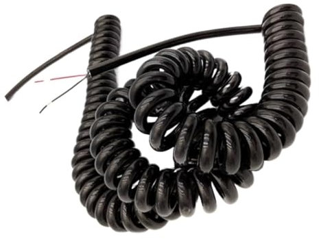 MRVAKDYDI Bobina Retrattile in Filo Elastico multicore, 2 Nuclei, 24AWG/20AWG/17AWG/14AWG 2,5 Metri 5 Metri 7,5 Metri Cavo a Spirale espandibile(2 Core 20AWG,Line Length 5 Meter)