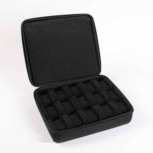 Fcnjsao 15 Slot Watch Box Travel Case Con Interno Imbottito Per Conservazione Sicura E Visualizzazione Degli Orologi Utilizzati Quotidianamente