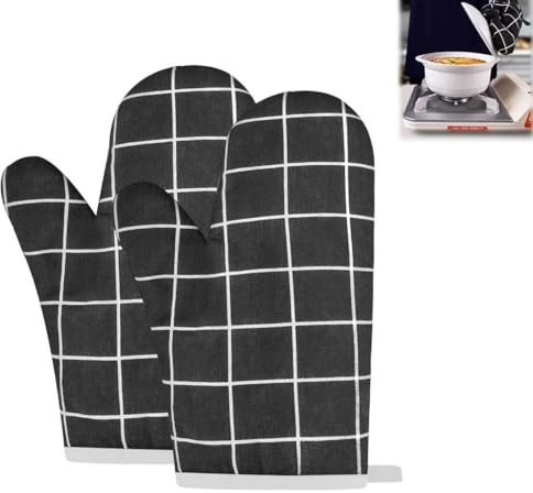 MUNZE 1 Par De Guantes De Horno - Resistentes Al Calor, Antideslizantes, Lavables Hasta - Para Cocinar, Asar Y Hornear.