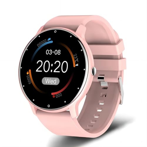FOGOIN VitalPulse Watch Gesund Pur - Intelligente Gesundheitsuhr mit EKG & Blutdruck Monitor, Schlafanalyse, SpO2, Sportmodi, IP67 wasserdicht, 7 Tage Akku für Android iOS (Rosa)