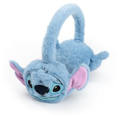 Disney Lilo & Stitch Girls Blue Fluffy Earmuffs | Warm Winter Ear Protection Featuring Stitch | Perfect for Cold Weather & Outdoor Activities Merch