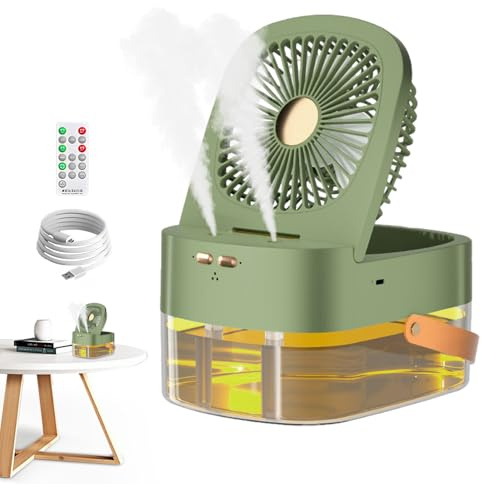 Ventilador de refrigeración, ventilador de nebulización de escritorio de material ABS, enfriador de aire con pulverización de agua, dispositivo de humidificación alimentado por USB, modos de niebla