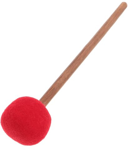 Mazo de Cuenco Sonoro de Madera y Fieltro Diseño Ergonómico, Accesorio Artesanal para Instrumentos Musicales y Ejercicios de Ritmo en Yoga