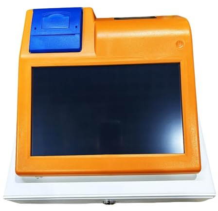 Caisses enregistreuses, Caisse enregistreuse intelligente de petite taille, caisse enregistreuse électronique à écran tactile de 11 pouces for la restauration rapide, le thé au lait et le lait(Oranje)