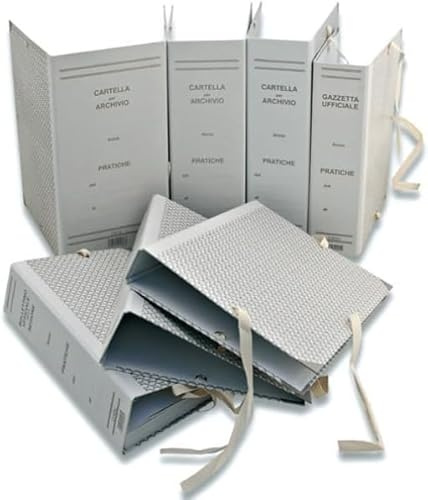 Cartelle per Archivio in Cartone Rigido, Dorso 12 cm, 25x35 cm, con Lacci, Confezione da 20 Pezzi