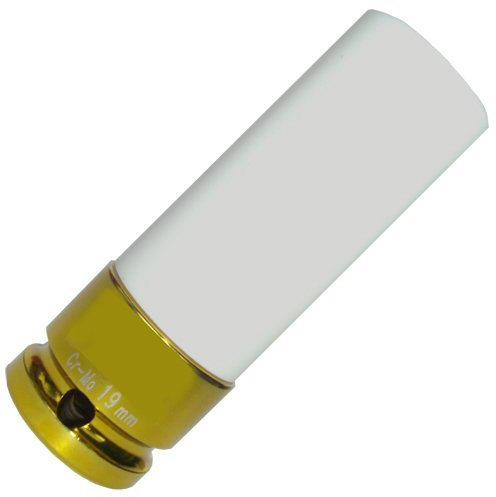 Alkan 19 mm 1/2 Radmuttern Schoneinsatz Alufelgen Stecknuss | Radmuttern-Schoneinsatz 19 mm mit 1/2 Antrieb, schonende Stecknuss für Alufelgen und Radwechsel