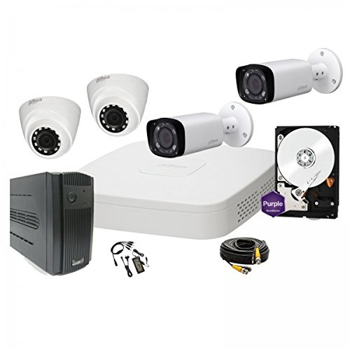 Kit de videovigilancia 4 canales HD-CVI - Completo - DAHUA