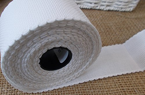 Zweigart Stoffband / Deko-Band, Stramin, 16facher Kreuzstich, Maße (L x B): 1 m x 5 cm, Weiß