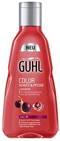 Guhl Color Schutz und Pflege Shampoo - 2er Pack (2x 250 ml) - mit Acai-Öl - schütz die Farbe und spendet Feuchtigkeit