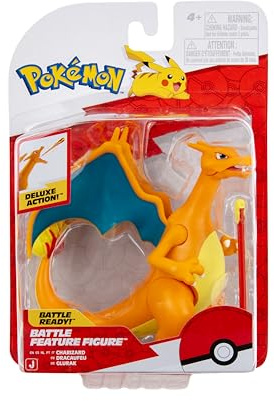 Pokémon PKW0368 - Battle Feature Figure - Glurak, offizielle bewegliche Figuren, 11,5 cm