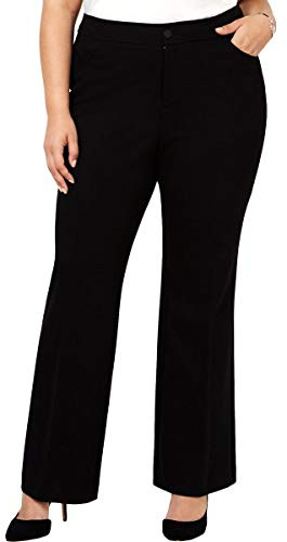 Anne Klein Plus-Size Stretch Trouser Bootcut Pant Black