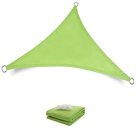 Toile Ombrage Triangulaire, Voile Dombrage Triangulaire Anti UV, Voile Dombrage ImperméAble, Polyester RéSistant Aux DéChirures, Toile Soleil Exterieure pour Terrasse,Vert,4x4x4