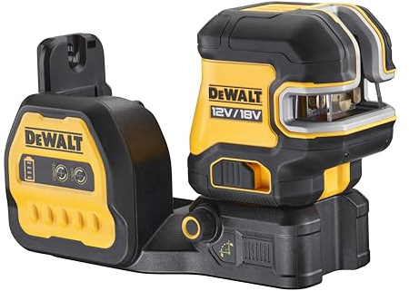 DeWalt - Nivel Láser autonivelante VERDE de líneas en cruz + 5 puntos XR 18V/12V sin cargador/batería